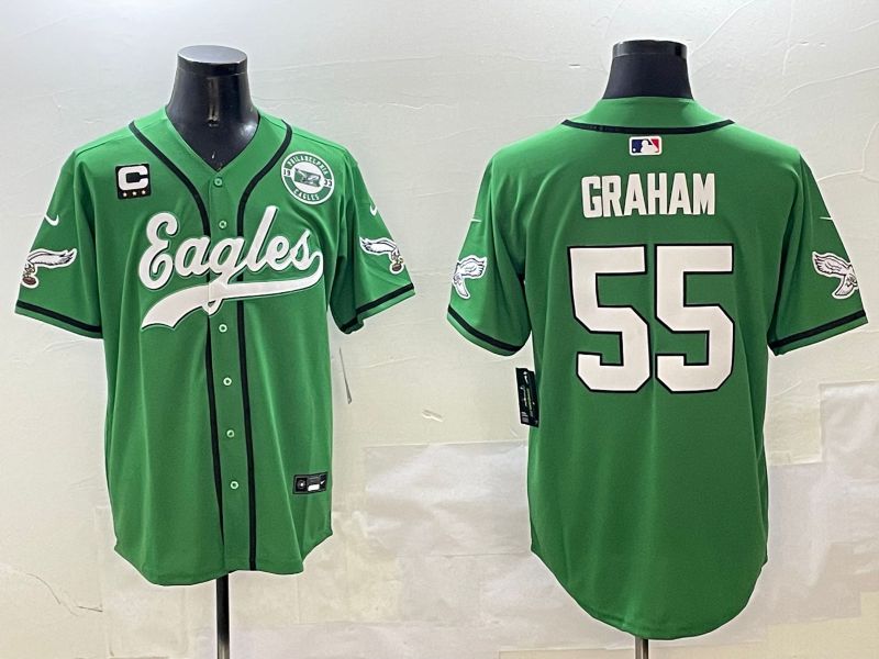 Men Philadelphia Eagles 55 Graham Green three generations Jointly Name 2025 Nike Limited NFL Jersey style 3
